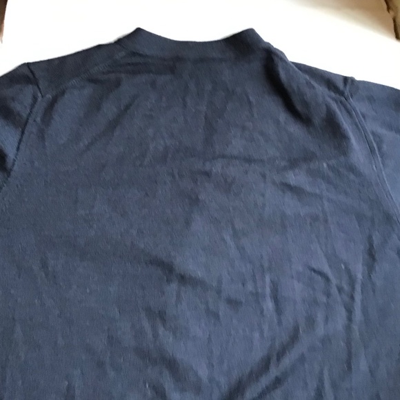 Simons 100%  extra fine merino wool navy blue Cardigan made Italy 🇮🇹 - Picture 2 of 9